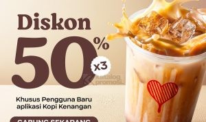 Promo Kopi Kenangan Diskon 50% Khusus Pengguna Baru Aplikasi Kopi Kenangan*