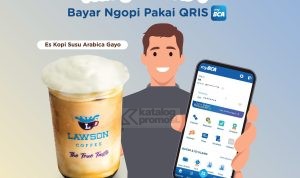 Promo LAWSON Es Kopi Susu Arabica Gayo Cuma Rp 12.000 Khusus transaksi menggunakan QRIS myBCA