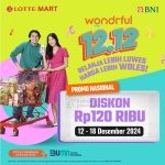 Promo LOTTEMART BNI WONDRFUL 12.12 - DAPATKAN DISKON Rp. 120RIBU