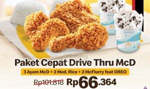 PROMO MCDONALDS Paket Cepat DRIVE THRU Cuma Rp 66K!