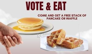 Promo Pancious Special Election Day Get FREE Stack of Pancake or Waffle*