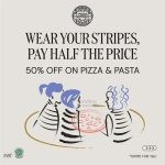 PIZZA MARZANO Promo STRIPES DAY - Dapatkan Diskon 50% untuk Menu Favoritmu*