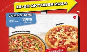 Promo PIZZA HUT KA99ET BANK SAQU - BELI 2 REGULAR PAN / ORIGINAL PIZZA cuma Rp. 99RB