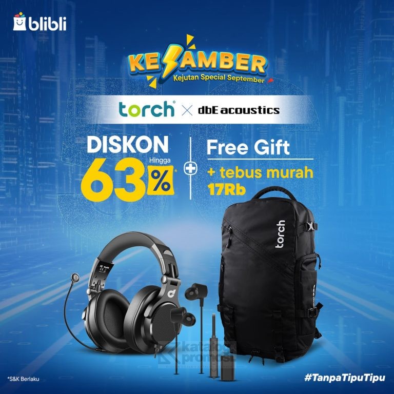 Torch x dbE Kejutan Special September di Blibli TEBUS MURAH hanya 17K