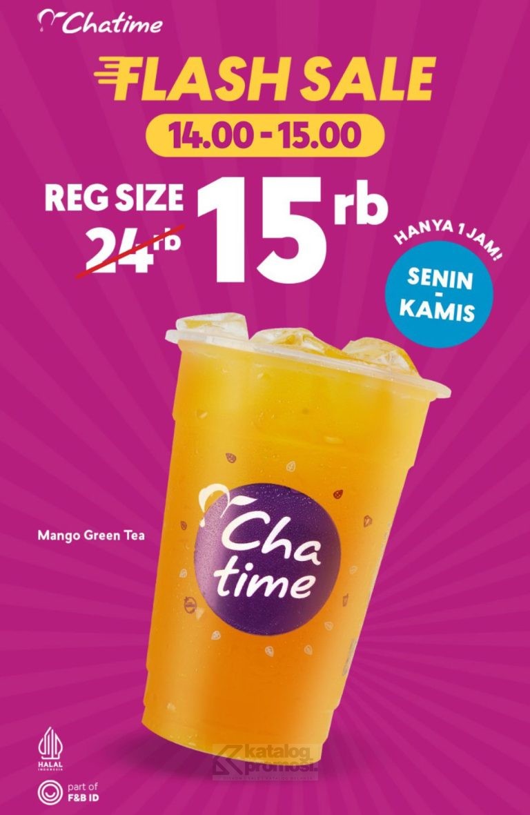 Promo Flash Sale Chatime Minuman Regular Size Hanya Rp 15.000