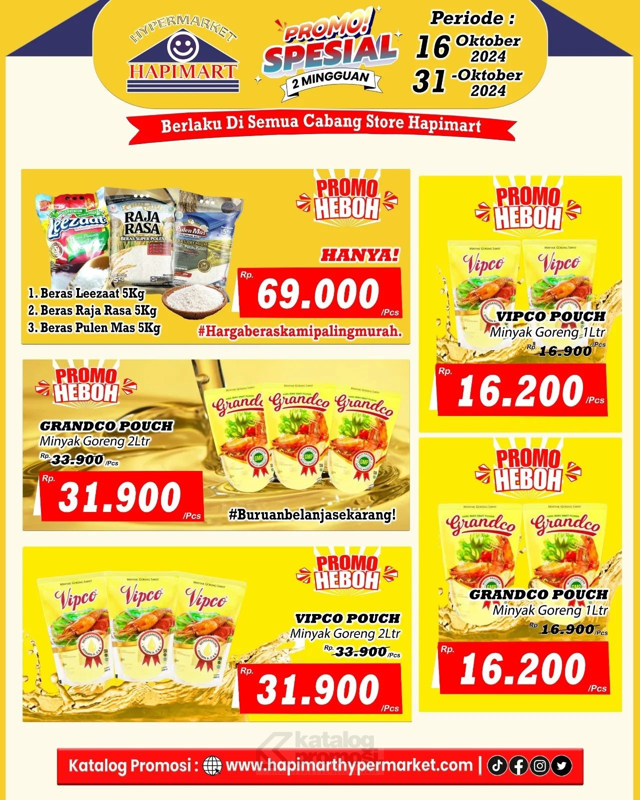 Promo HAPIMART WEEKLY DEALS periode 16-31 OKTOBER 2024