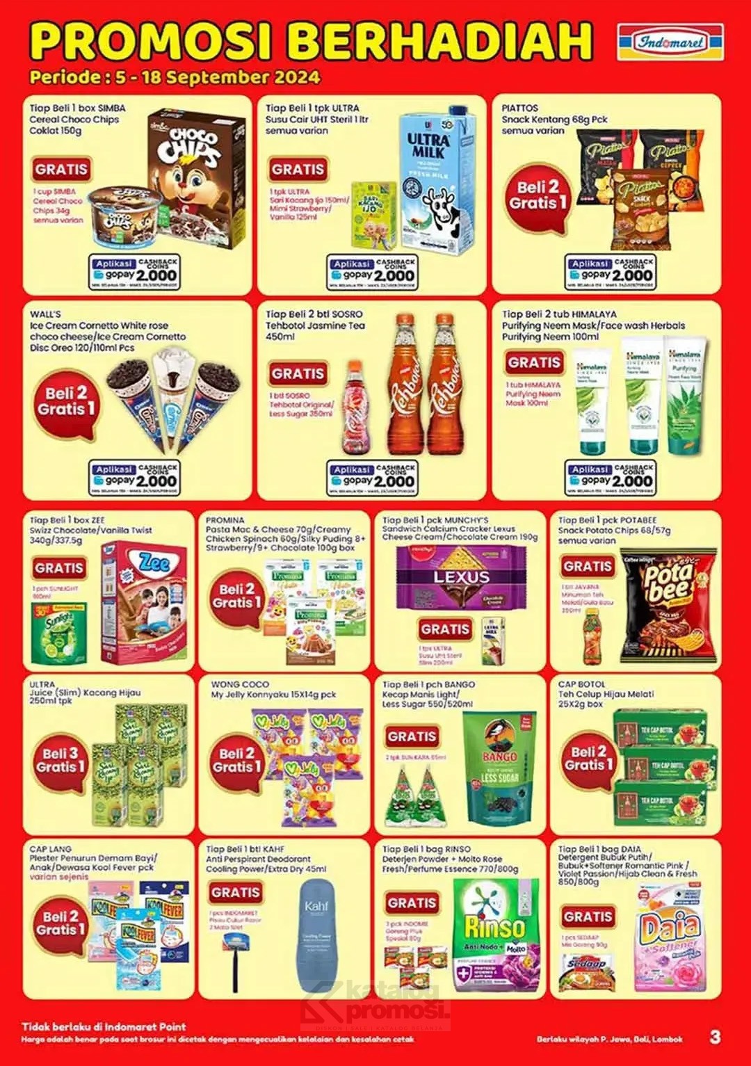 Katalog Promo JSM Indomaret 13-15 September 2024: Minyak Goreng 2L Rp 29.900, Teh Sosro Gratis