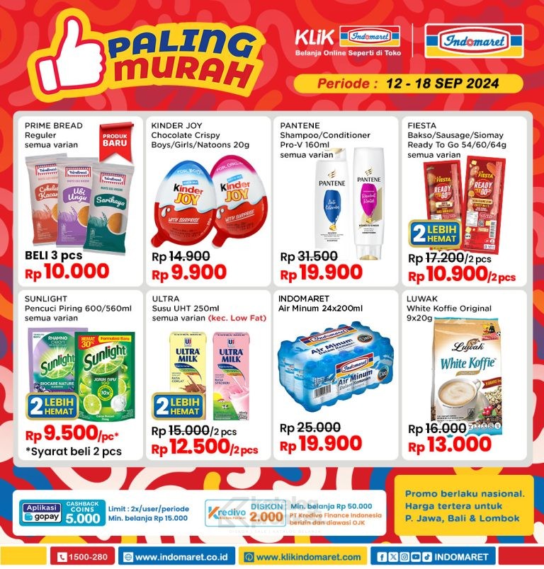 Promo INDOMARET PALING MURAH 12-18 September 2024