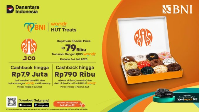 Promo JCO HUT BNI 79 1 Lusin Donut cuma Rp79.000 pakai QRIS wondr by BNI