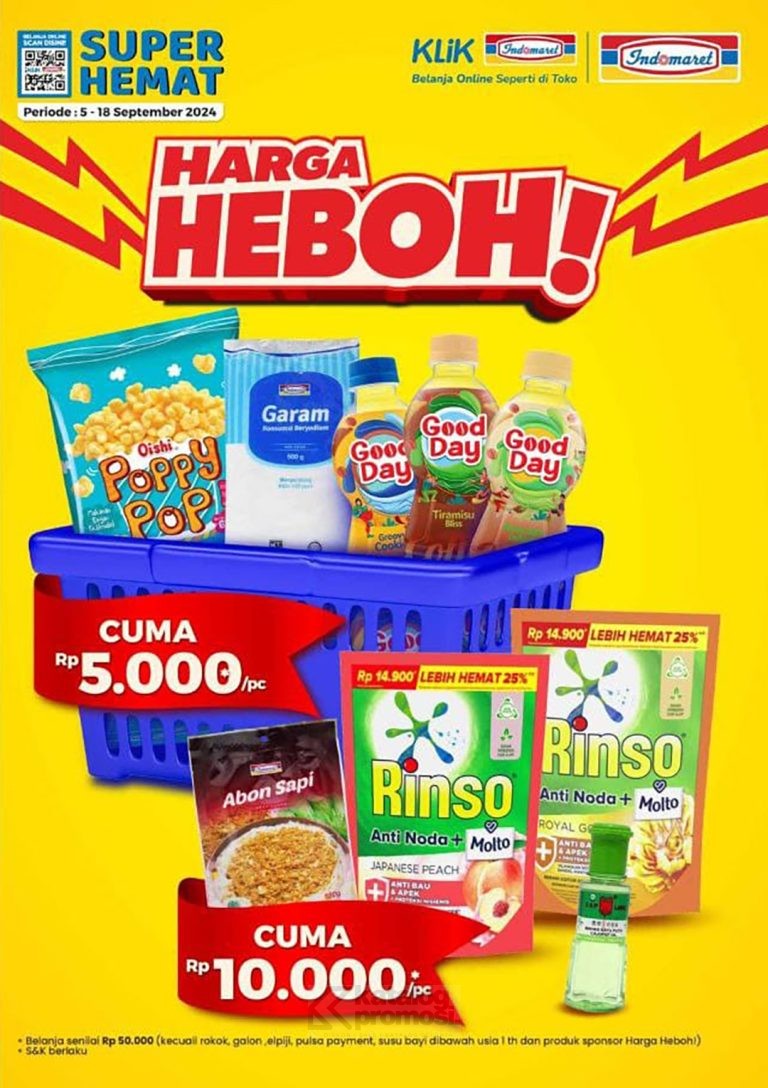 Katalog Promo JSM Indomaret 13-15 September 2024: Minyak Goreng 2L Rp 29.900, Teh Sosro Gratis