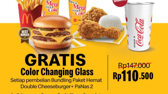 Promo McDonald’s Share a Coke GrabFood bundling Rp110.500 gratis gelas eksklusif Coca-Cola