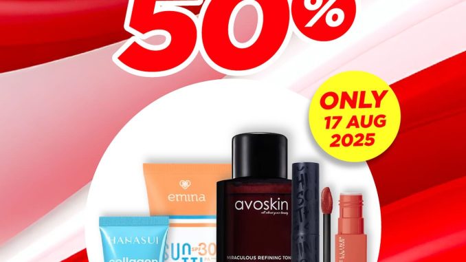 Promo Watsons Merdeka diskon hingga 50% berlaku 17 Agustus 2025 online only