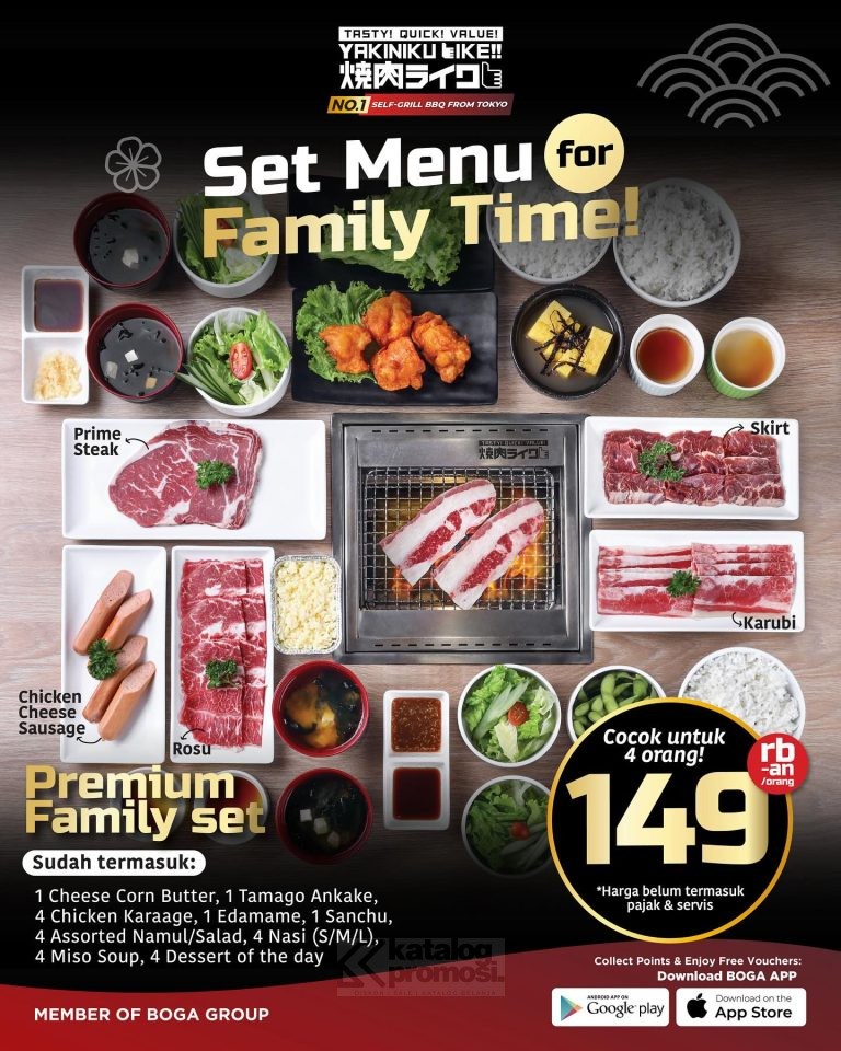 Promo Yakiniku Like Family Time Buat 4 Orang cuma Rp. 149.000