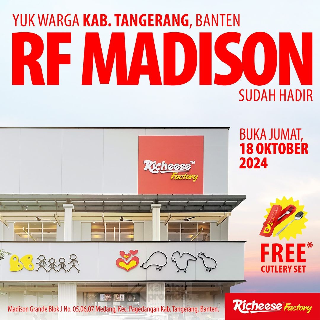 Promo Opening Richeese Factory Madison – Dapatkan GRATIS Merchandise*