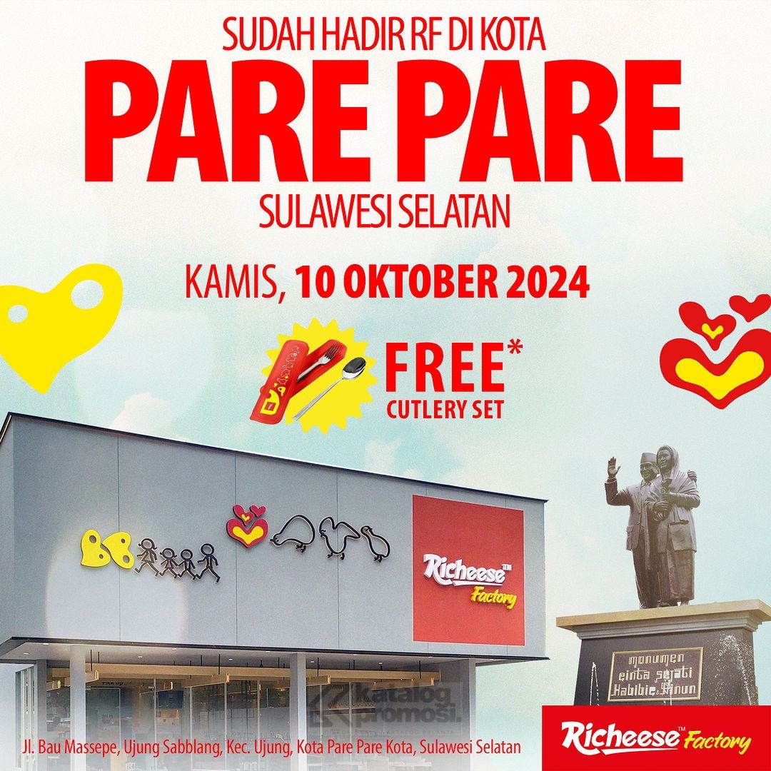 Promo Opening Richeese Factory Pare-Pare! Dapatkan GRATIS Merchandise*