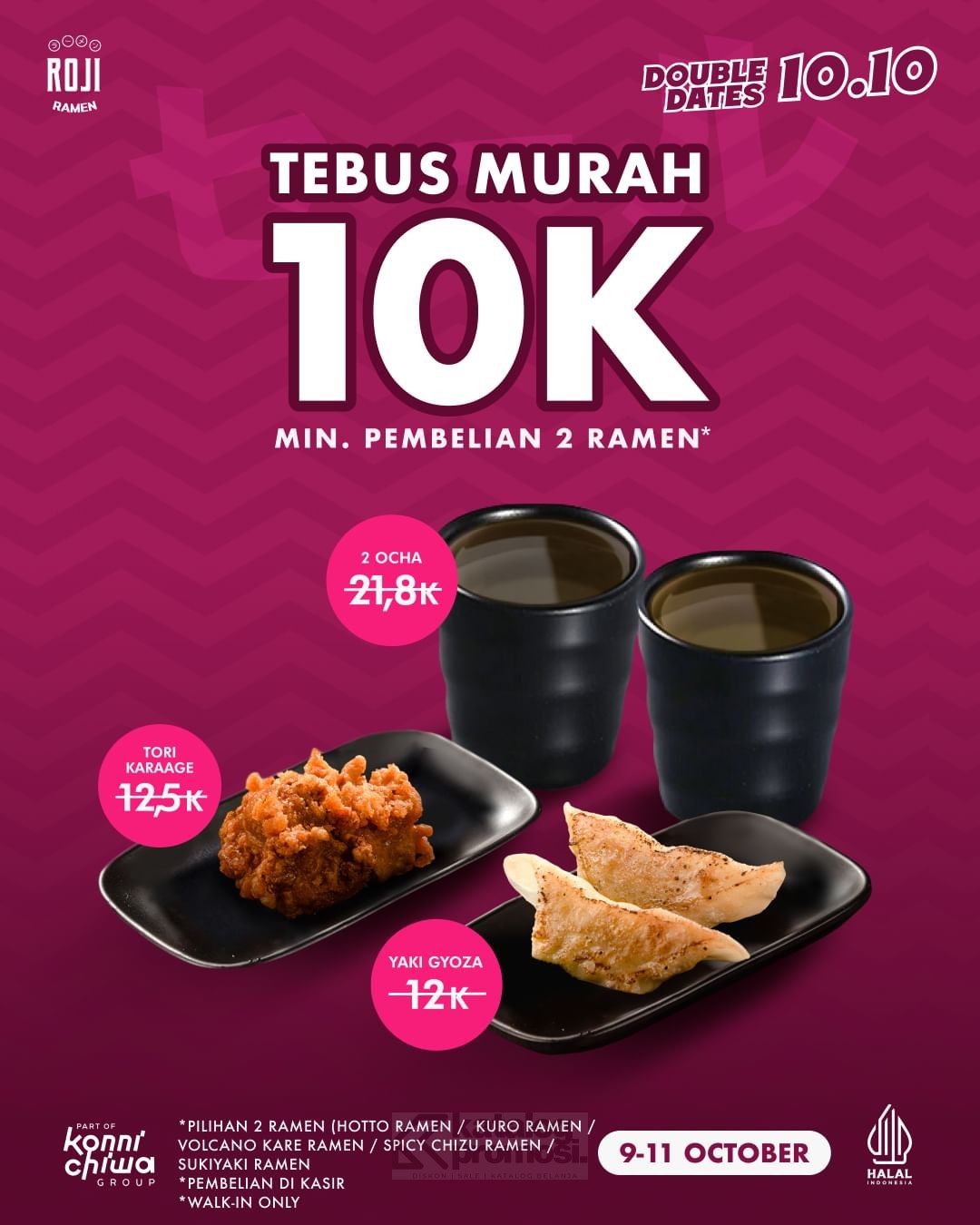 Promo ROJI RAMEN DOUBLE DATES 10.10 – TEBUS MURAH cuma Rp. 10K