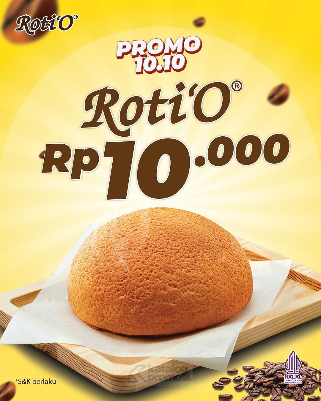 Promo ROTI’O SPESIAL 10.10 – HARGA SPESIAL 1 Roti’O cuma Rp. 10.000 Aja!