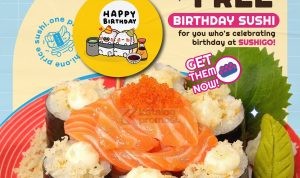 Promo SUSHI GO! Free Birthday Sushi untuk Kamu yang Ulang Tahun Bulan ini