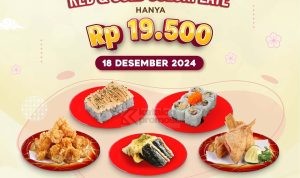 Promo Sushi Tei HUT Kota Batam 195 - Harga Spesial Red & Gold Colorplate hanya Rp. 19.500 dengan BCA