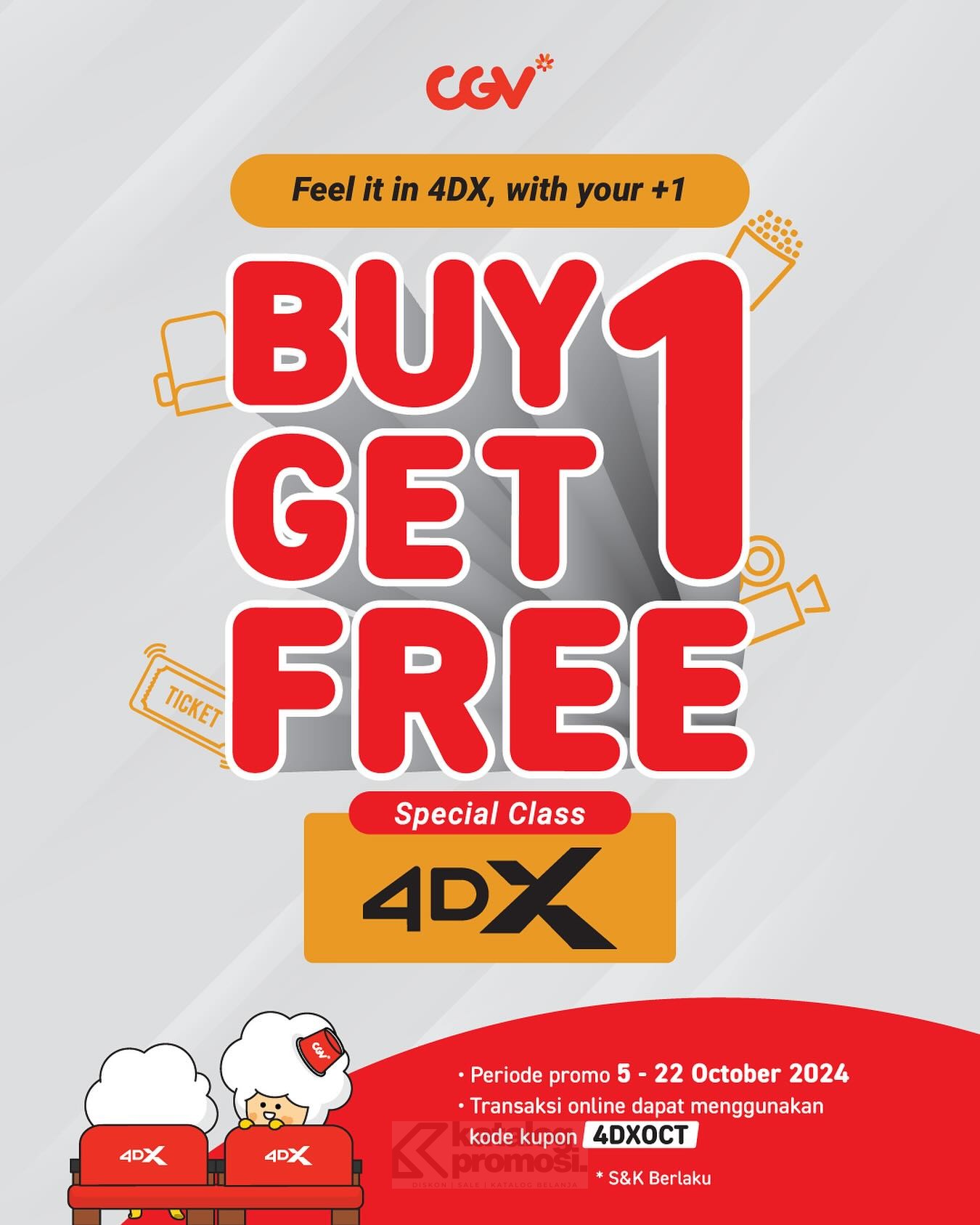 Promo CGV 4DX Buy 1 Get 1 Free Tiket Nonton