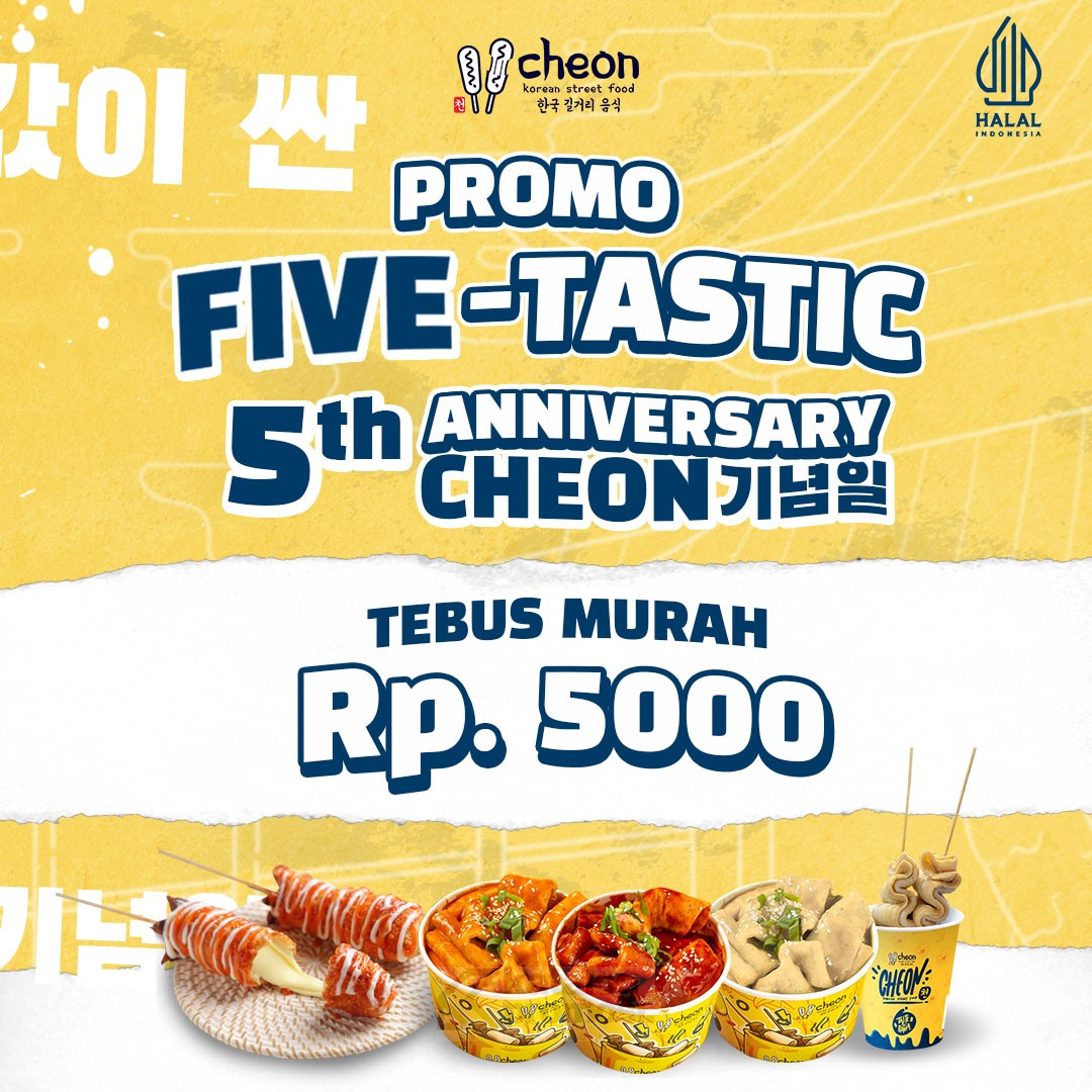 Promo Five-Tastic CHEON 10.10 – Tebus Murah Rp.5000 dan Buy 1 Get 2