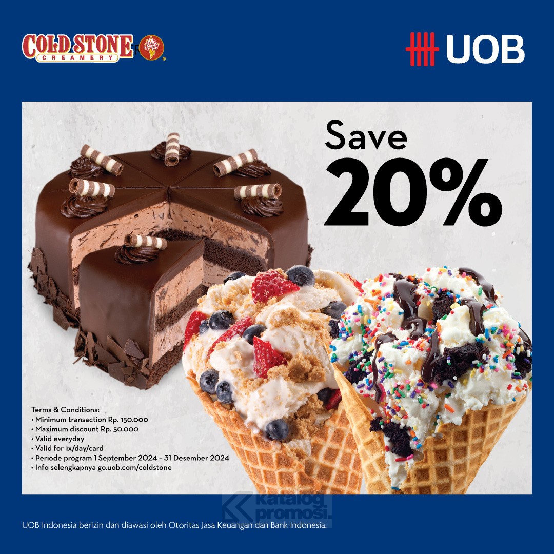 Promo Cold Stone UOB Diskon 20%