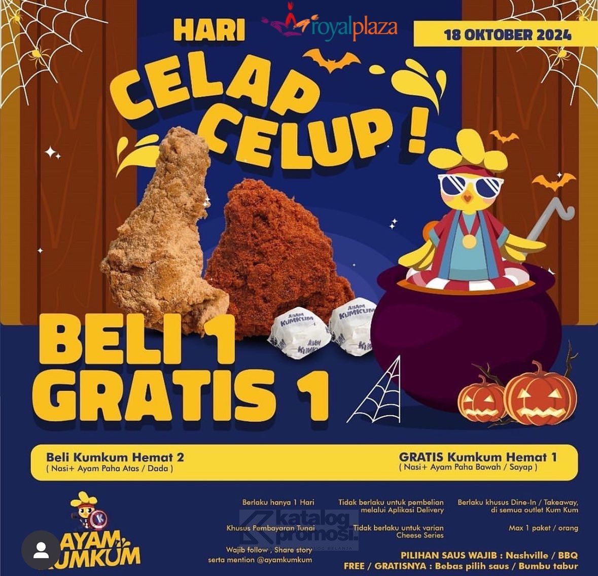 Promo Ayam Kum Kum – Hari Celap Celup Beli 1 Gratis 1