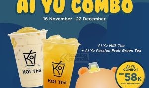 Promo KOI Thé Ai Yu Combo 2 medium drinks hanya Rp58.000