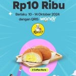 Promo ROTI'O 10.10 BELI 2 COFFEE BUN cuma Rp. 10.000