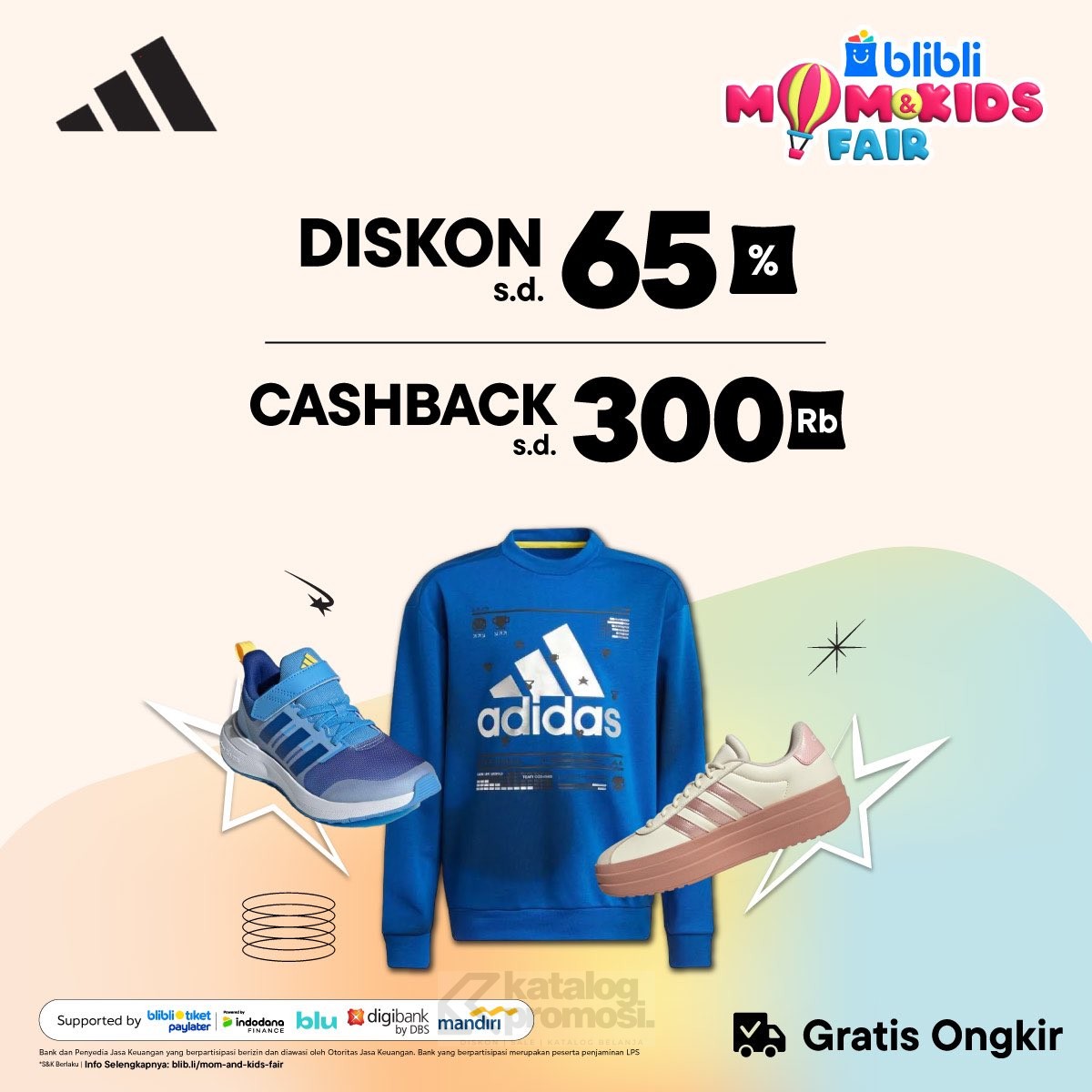 Adidas Hadir di Blibli Mom and Kids Fair Diskon hingga 65%