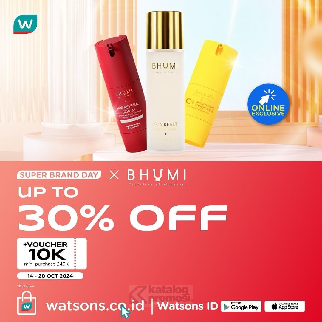 Bhumi Diskon Menarik di Watsons Super Brand Day