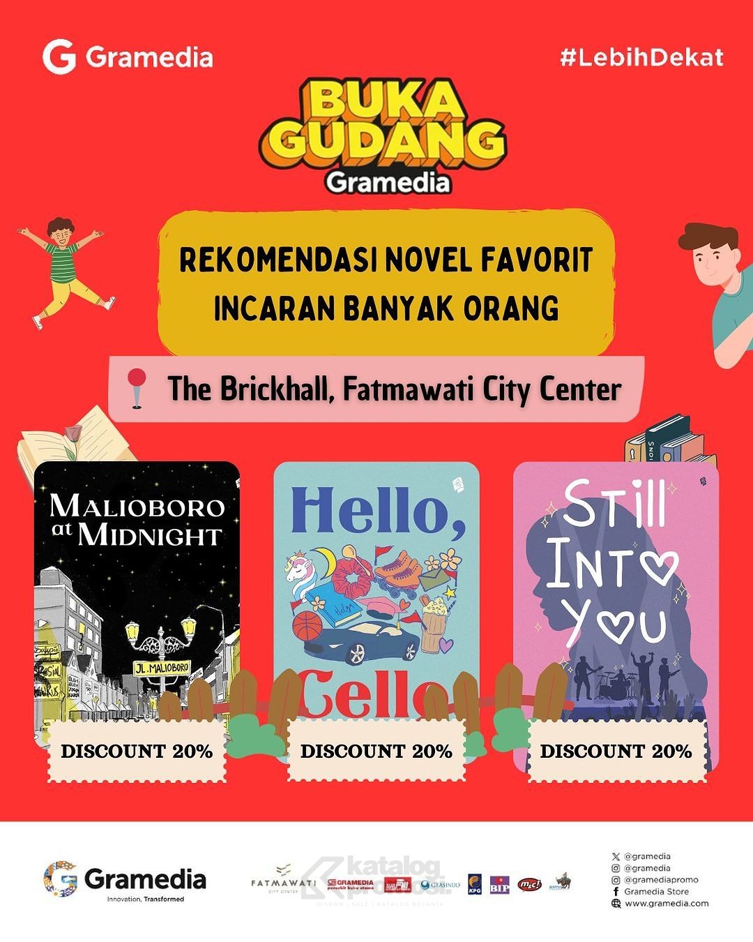 Buka Gudang Gramedia di The Brickhall Fatmawati City Center – dapatkan Novel Favorit Diskon hingga 70%