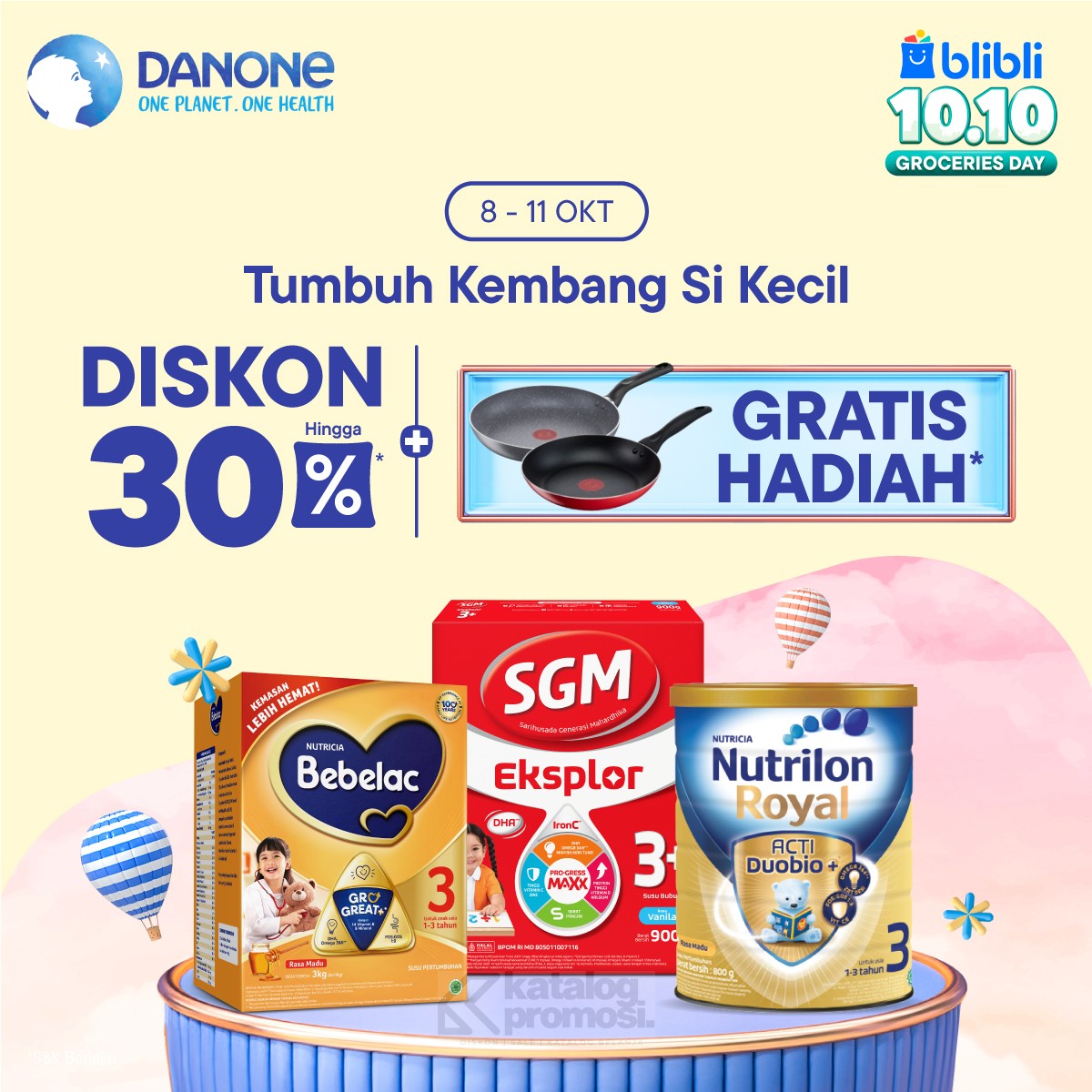 Danone Spesial 10.10 Groceries Day di Blibli Promo GRATIS HADIAH!