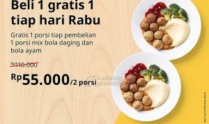 Promo IKEA Rabu Beli 1 Gratis 1 untuk Mix Bola Daging dan Bola Ayam