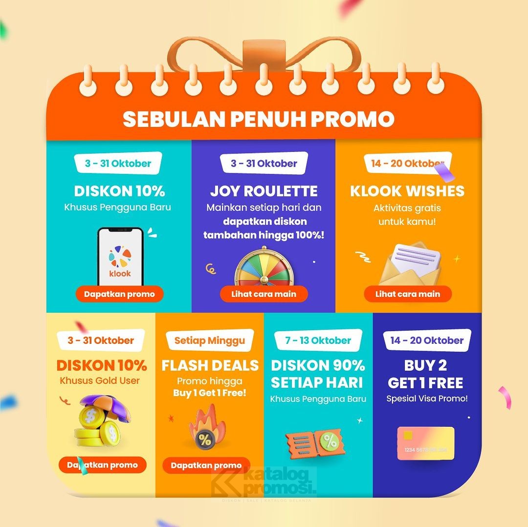 Klook Spesial HUT ke-10 dapatkan Penawaran Menarik Sebulan Penuh!