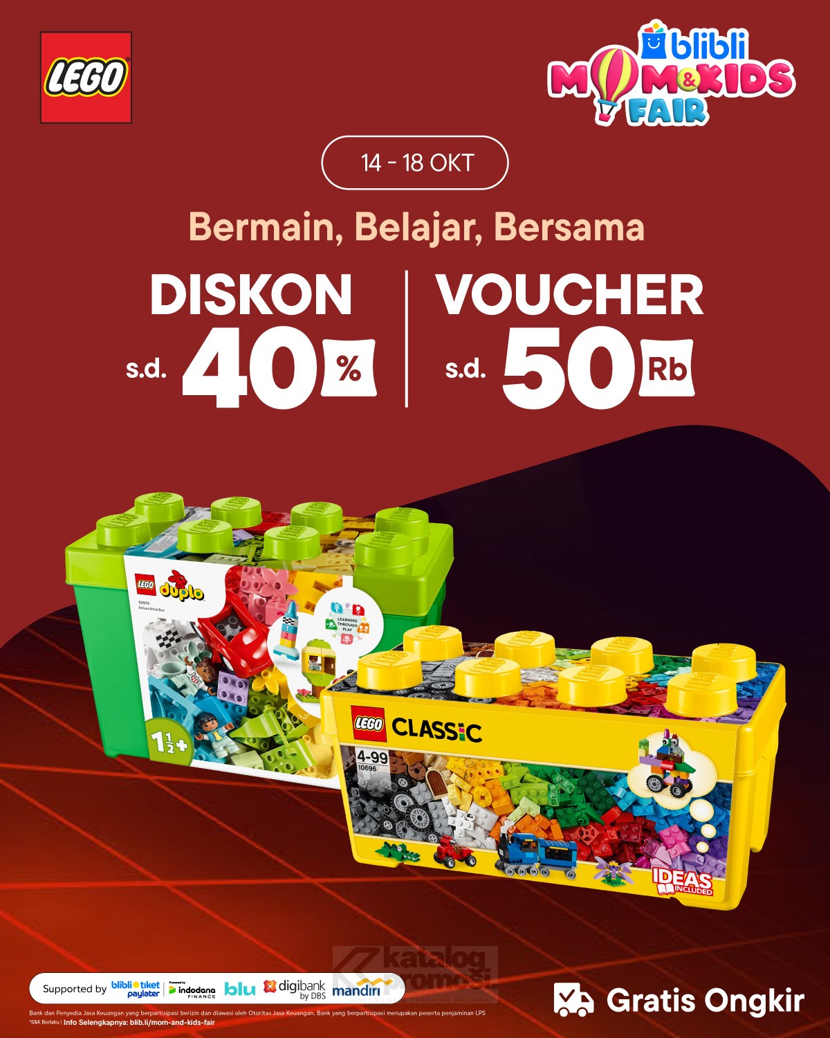 LEGO Spesial Blibli Mom and Kids Fair Promo VOUCHER 50K!