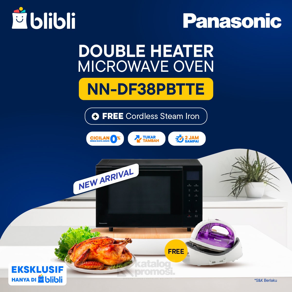 Microwave Oven Terbaru dari Panasonic Hadir Eksklusif di Blibli Promo FREE Cordless Steam Iron