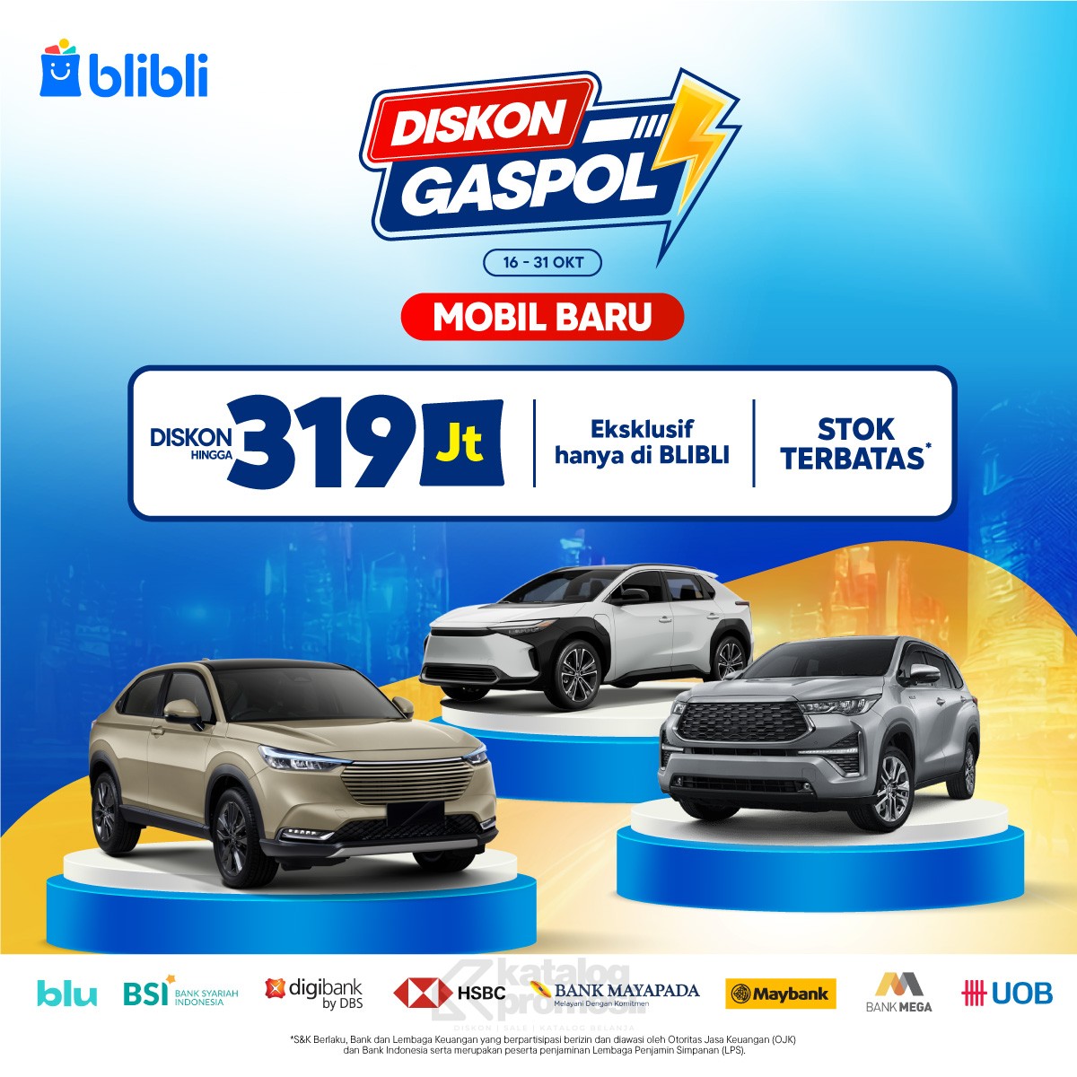 Mobil Baru DISKON GASPOL di Blibli STOK TERBATAS!