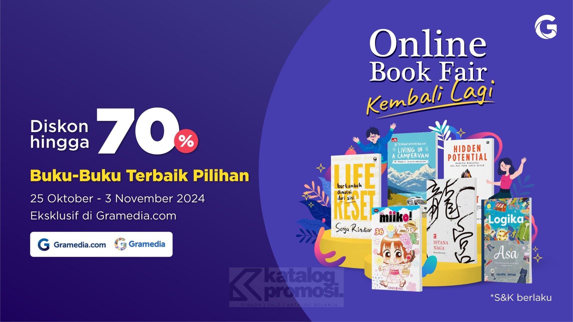 Online Book Fair Gramedia.com Diskon hingga 70%