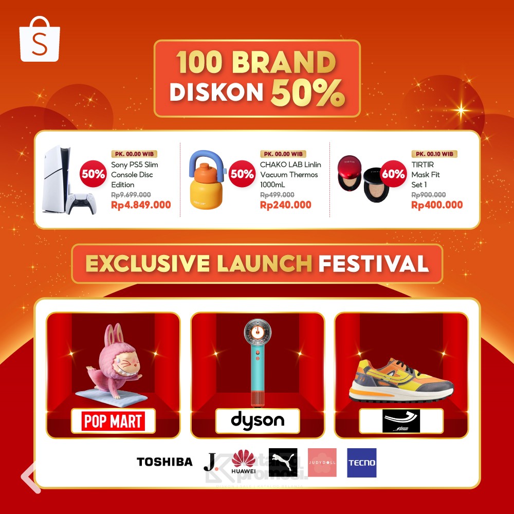 PROMO PUNCAK 10 OKT Shopee 10.10 Brands Festival dapatkan Diskon hingga Voucher Spesial!