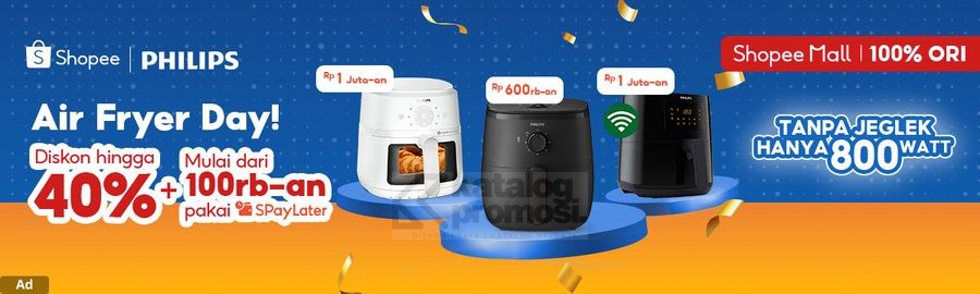 Philips Airfryer Day di Shopee Diskon hingga 40%