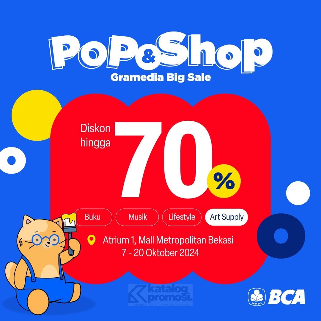 Pop & Shop Gramedia Big Sale Hadir di Bekasi Datang dan dapatkan Diskon untuk Buku-Buku Pilihan hingga Kelas Gratis