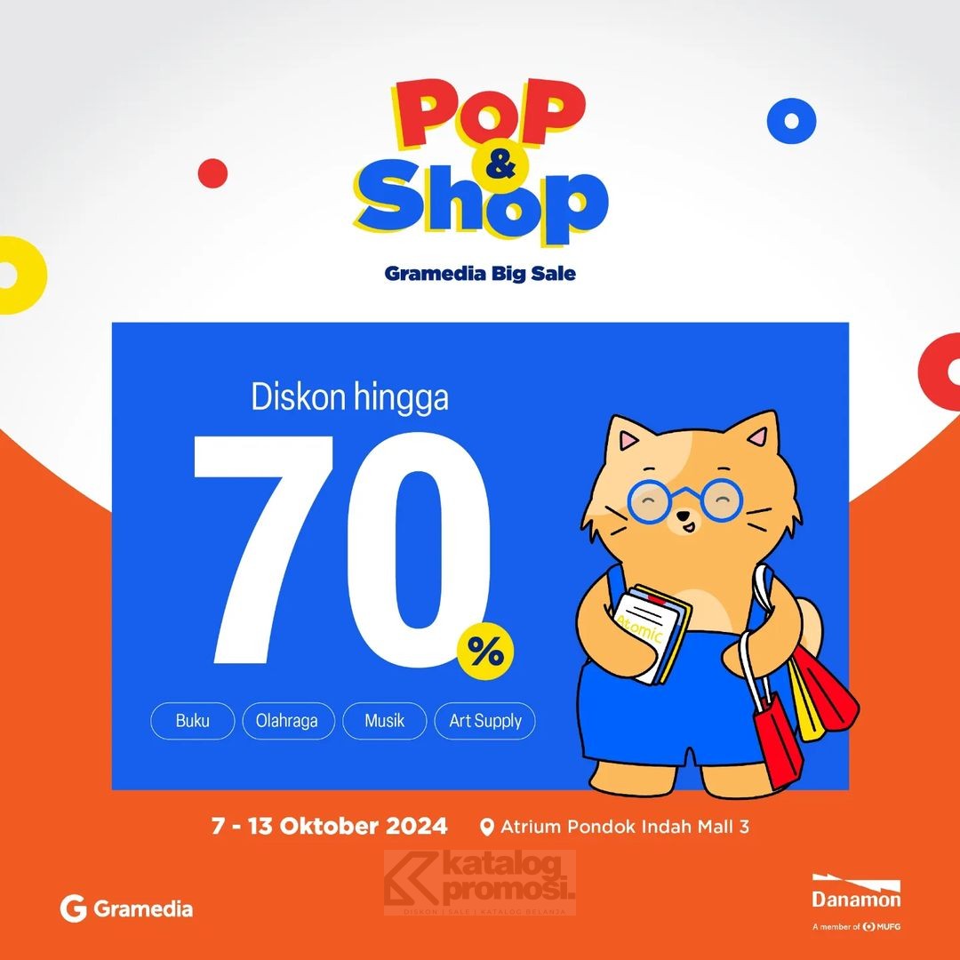 Pop & Shop Gramedia Big Sale Hadir di PIM 3 Serbu Koleksi Pilihan Diskon hingga 70%