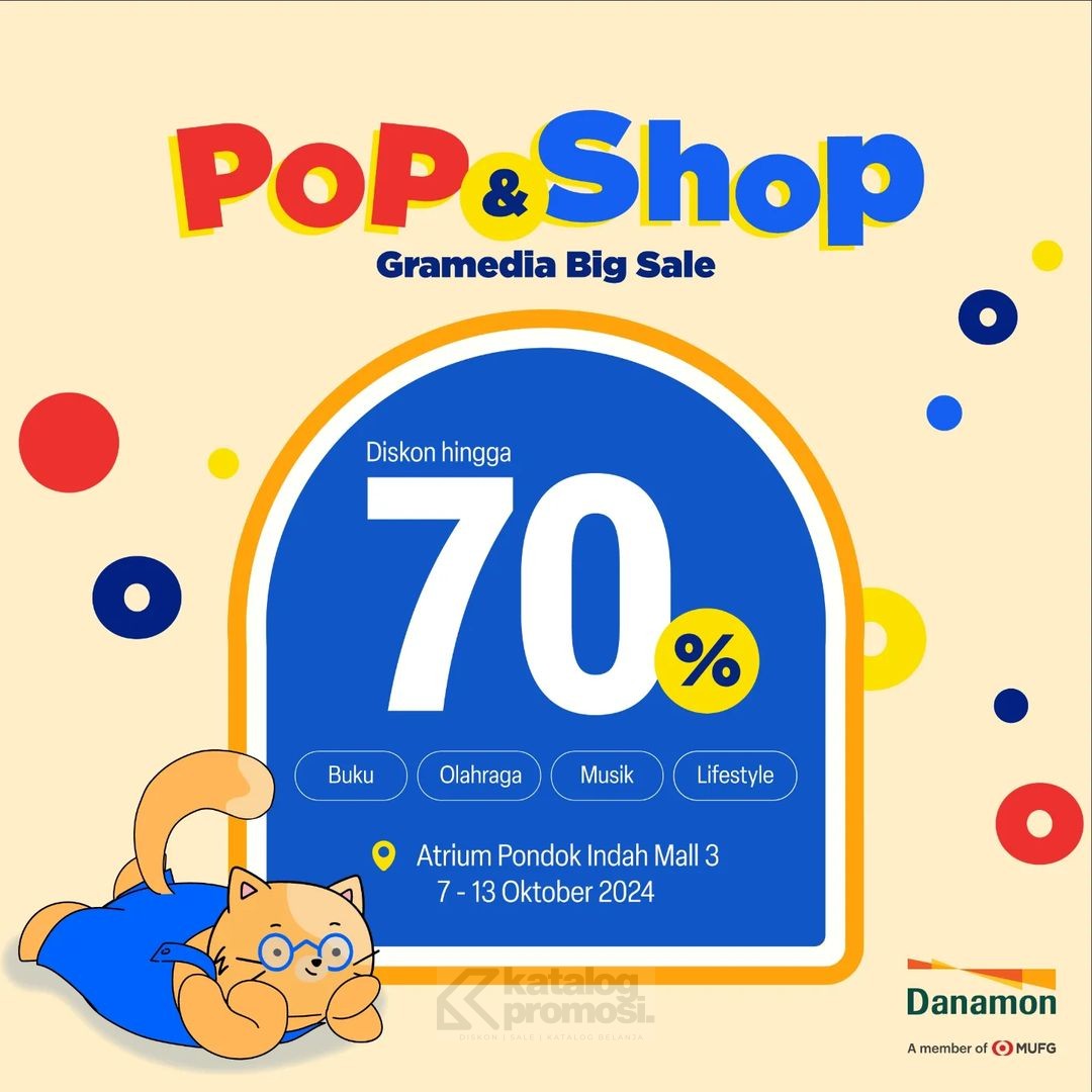 Pop & Shop Gramedia Big Sale Hadir di PIM 3 Serbu Koleksi Pilihan Diskon hingga 70%