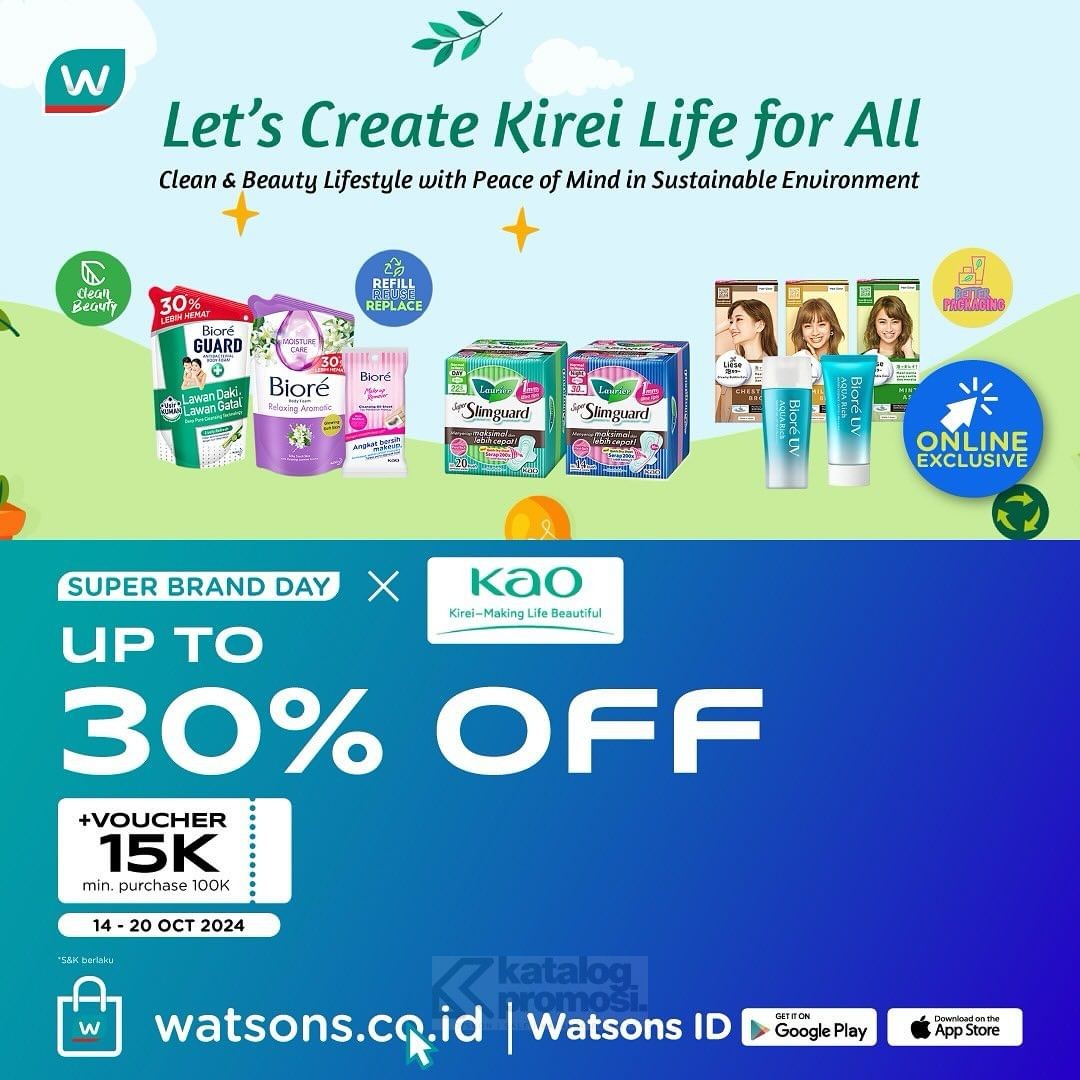 Produk KAO Promo Watsons Super Brand Day – dapatkan Harga Diskon dan Ekstra Voucher