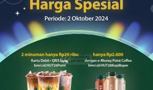 Promo HUT Bank Mandiri Ke-26 Point Coffee Beli 2 Minuman cuma Rp. 26.000