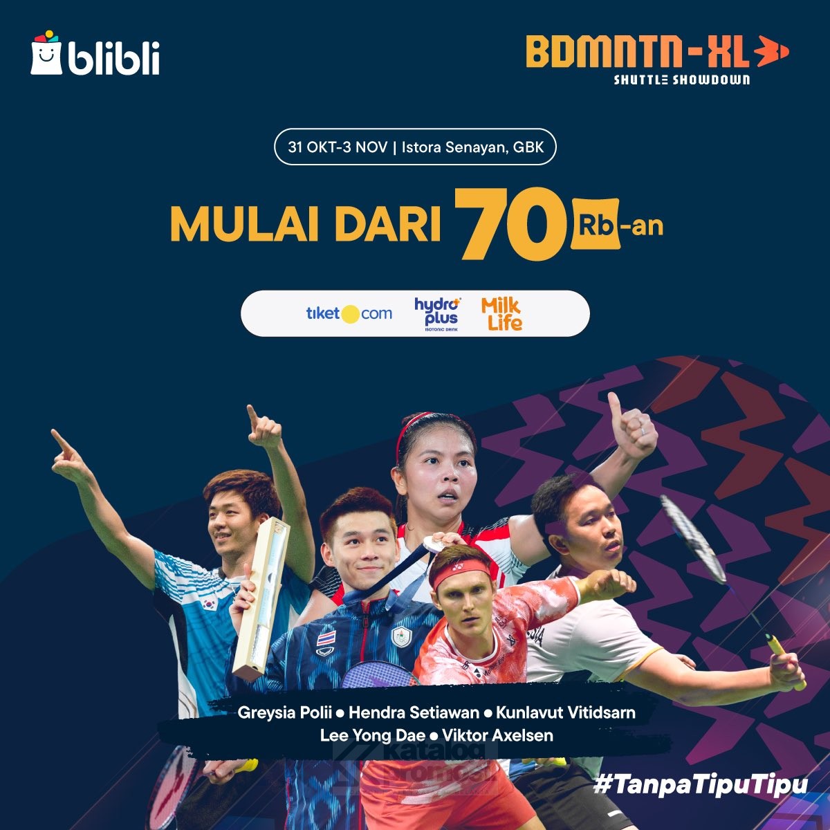 Promo Tiket Nonton Event Badminton di Blibli MULAI DARI 70K!