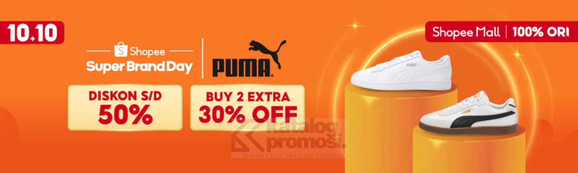 Puma Super Brand Day di Shopee 10.10 – BUY 2 EXTRA 30% OFF