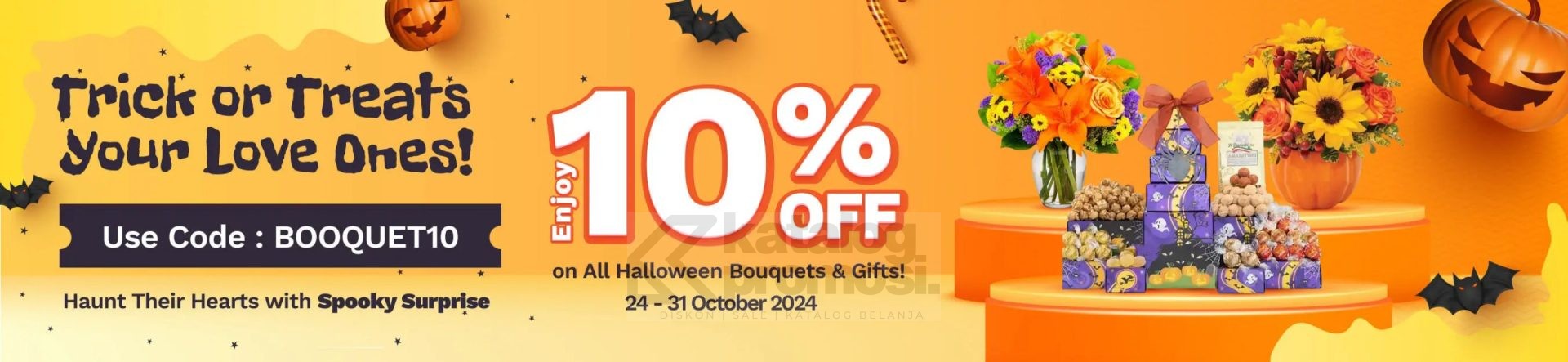 Rayakan Halloween dengan Bunga & Hadiah dari FlowerAdvisor DISKON 10%