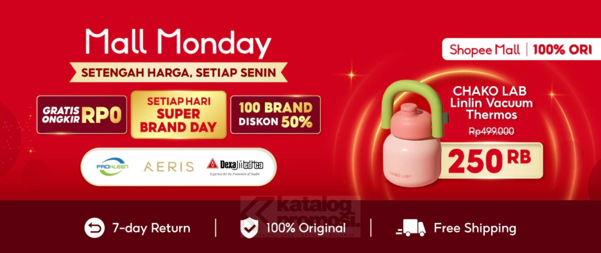 Shopee Mall Monday – dapatkan DISKON 50% dari 100 Brand Ternama!